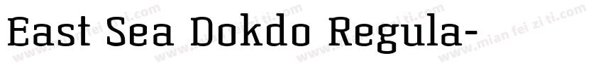 East Sea Dokdo Regula字体转换